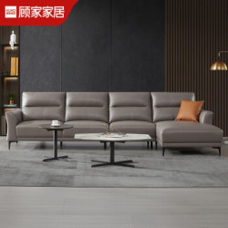 kuka顾家家居真皮沙发路易斯现代简约百搭头层皮客厅家具10993右15无