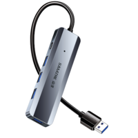 SAMZHE 山澤 HUB11 USB3.0集線器 一分四 0.3m 灰色