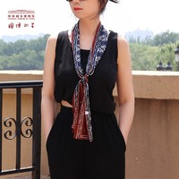 中国国家博物馆 云犀真丝双层长丝巾 14.5x145cm