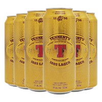 TENNENT 替牌 拉格精酿  黄啤酒 整箱 英国进口 替牌500ml*6听装 新旧包装随机发货
