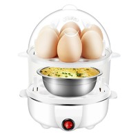 3life 叁活 家用蒸蛋器单双层多功能煮蛋器蒸鸡蛋羹机 白色 白色双层