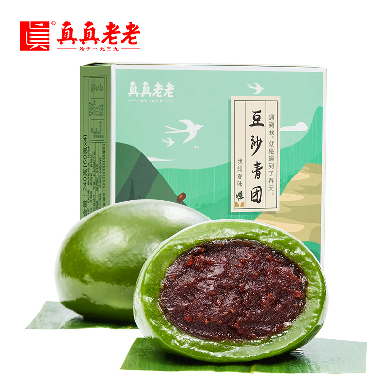 真真老老 豆沙青团240g