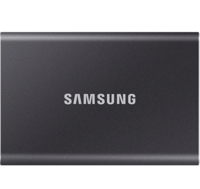 SAMSUNG 三星 T7 便攜式固態硬盤 - 1TB - USB 3.2 Gen.2 外置固態硬盤，鈦灰色 （MU-PC1T0T/WW）
