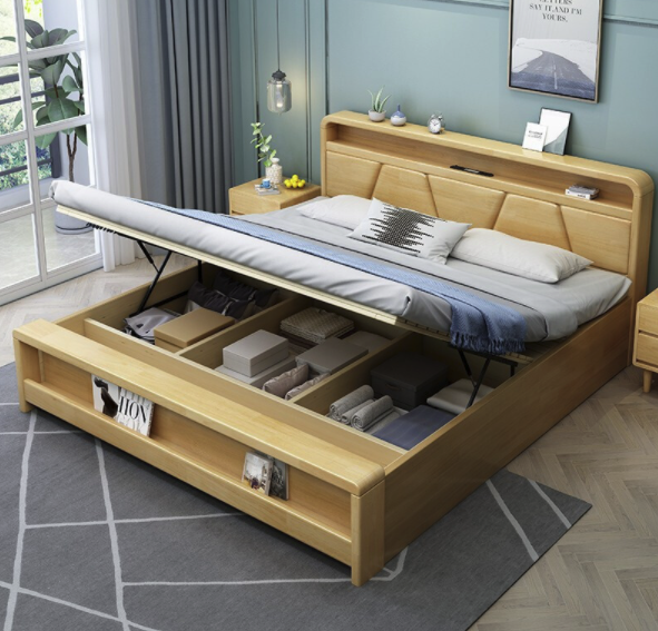 一米色彩 YMSC899A 双人实木床 1.5m