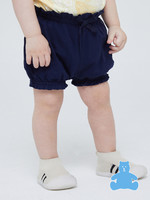 Gap 蓋璞 嬰兒|布萊納系列 新生之選 俏皮荷葉邊松緊腰短褲