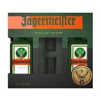 cdf会员购：Jagermeister 德国野格 利口酒双瓶礼盒 500ml*2+黑色Shot杯*2
