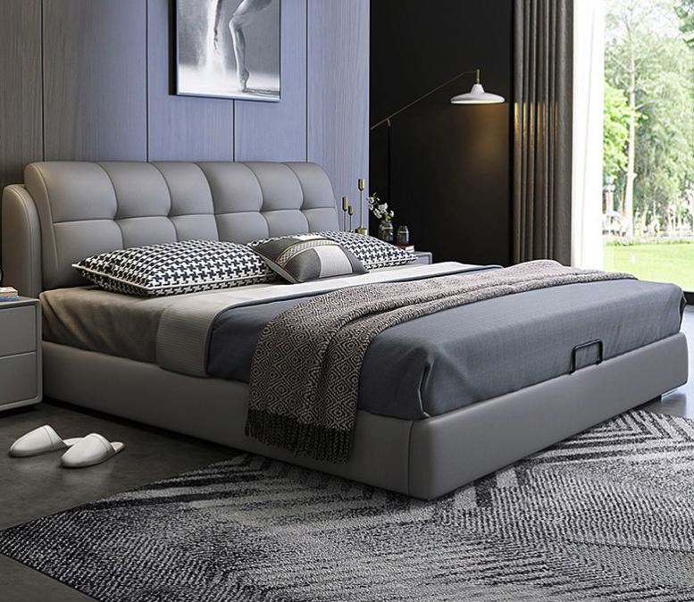 一米色彩 YMSC-LP666 轻奢双人软包大床 1.5米 框架床