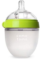comotomo 自然触感婴儿奶瓶, 绿颜色, 8 盎司/约227.3毫升