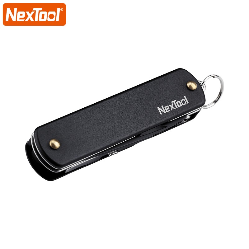 NexTool 纳拓 户外多功能指甲刀开箱小钩刀迷你指甲刀指甲锉钥匙圈 黑色