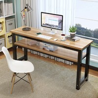 HOME BI 家世比 电脑桌长条桌靠墙窄桌家用卧室桌书桌学习桌长方形桌简易办公桌子