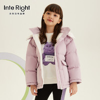 InteRight 童装21年款女童冬季中大童装白鸭绒中长款羽绒服R1221304011 紫色 140
