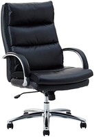 关家具(Sekikagu) 办公椅 高型 可回收皮革 黑色 内置线圈 铝框 皮革口袋线圈椅2 BK 209102