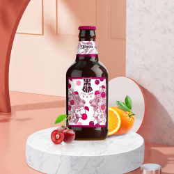 snowbeer雪花啤酒黑狮485玫瑰红樱桃绯果汁型12330ml瓶箱装