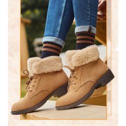 skechers斯凯奇冬季新款女鞋加绒保暖百搭休闲靴马丁靴短筒靴雪地靴
