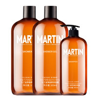 Martin 马丁 男士古龙香氛舒润护肤沐浴露乳1.26L补水保湿持久留香水套装