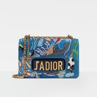 Dior J’ADIOR 海洋图腾刺绣翻盖包