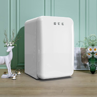 HCK哈士奇 BC-130RDC 復古冰箱家用小型單門冷凍冷藏迷你網紅進口冰柜
