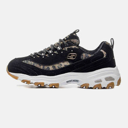 skechers斯凯奇女鞋休闲鞋2020新款豹纹熊猫鞋时尚老爹鞋13158