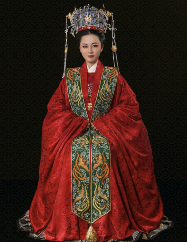 jinseyizhuang锦瑟衣庄明制汉服长宁婚服款红领大衫现货