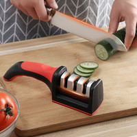 禾易 批发家用快速磨刀器多功能三段磨刀石棒厨房菜刀速磨厨房工具 磨刀器一个(颜色随机)