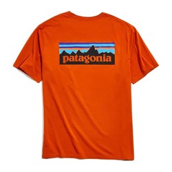 patagonia巴塔哥尼亚p6logoorganic男子纯棉t恤