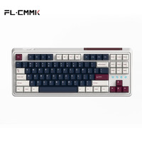 FL·ESPORTS 腹灵 CMK87-SAM三模热插拔 87键2.4G无线蓝牙有线机械键盘 三模无线版-全键可换轴-机械之心 FLCMMK紫荆轴