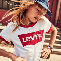 Levi's 李维斯 童装女童纯棉短袖T恤