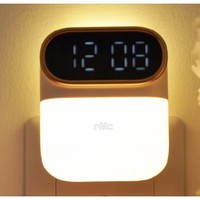 雷士照明 LED小夜燈雷士照明（NVC）LED小夜燈情人節禮物帶時間顯示嬰兒喂奶燈兒童臥室夜起床頭燈