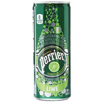 perrier 巴黎水 青柠味气泡水 天然矿泉水 250ml*35罐整箱装