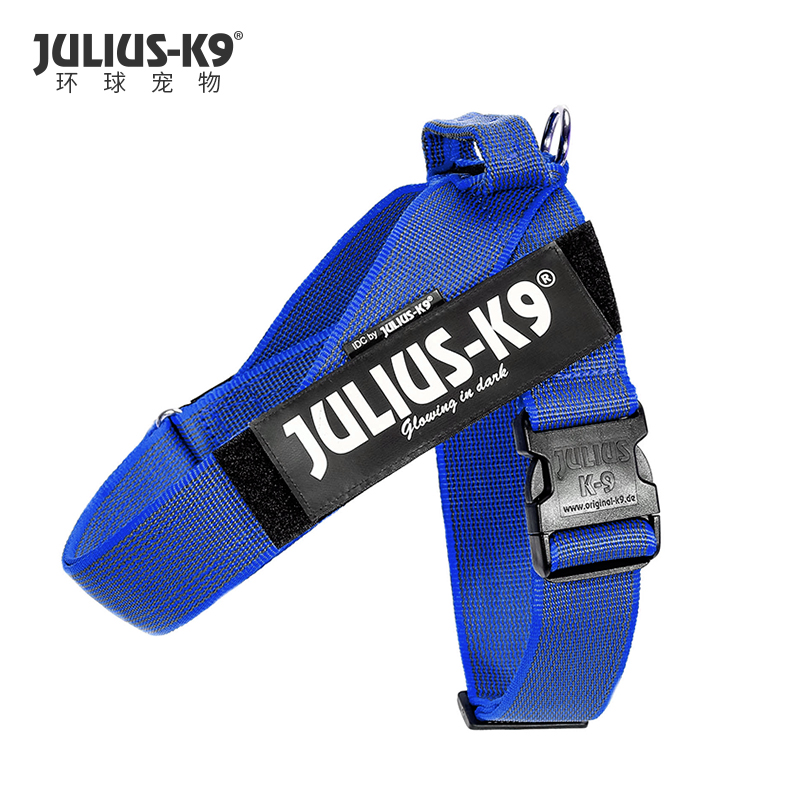 Julius k9夏季轻量化胸背带中大型犬法斗金毛柯基快套背心式牵引胸背 蓝色 mini胸围49-67cm体重7-15kg 轻量化 尼龙