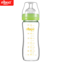 美泰滋奶瓶新生儿婴儿奶瓶 宽口径玻璃奶瓶240ml (自带十字孔)