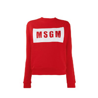 MSGM 女士红色印花拉绒棉质卫衣 2741MDM96-195799-18 潮流个性 时尚百搭
