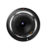 OLYMPUS 奥林巴斯 无反光镜单眼9mm f8鱼眼镜头镜头盖黑色BCL-0980 BLK  高清镜头