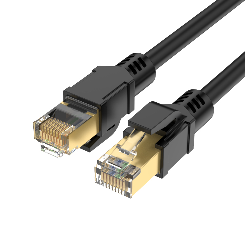 斯格八类万兆网线cat8家用超七类千兆网络纯铜屏蔽电脑路由器1米 八类白色圆线纯铜双屏蔽※光速传输※过福禄克测试 5m