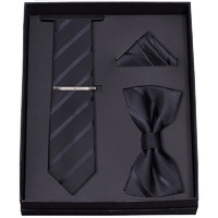 CHALES KIMO CK領帶男士商務正裝4件套帶夾領結手打6cm韓版窄版送禮禮盒裝 K614