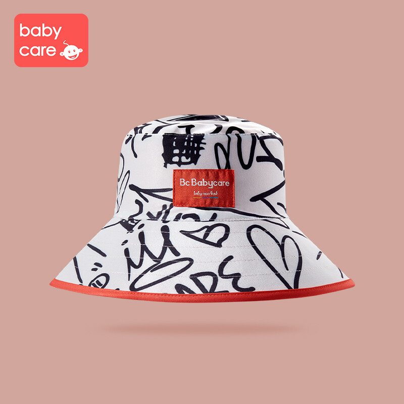 babycare 儿童防晒帽薄款婴儿渔夫帽男女童帽子宝宝防晒遮阳帽夏季 炫彩极光粉-亲子款 建议头围45-50cm -儿童款（0-2岁） 比斯比涂鸦-儿童款 建议头围56-58cm -成人可戴
