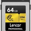 Lexar 雷克沙 專業64GB CFexpress B型存儲卡 LCFX10-64GCRBNA，讀取速度高達1750MB/s，原始4K視頻錄制