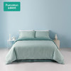 全棉時代 床上用品四件套純棉簡約清新單雙人床單被套枕套高端面料 格調綠-1.5m（5英尺）床 四件套