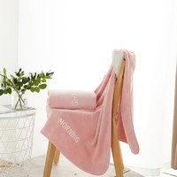 黛恒嚴選 珊瑚絨浴巾  粉色（70*140cm） 一條裝