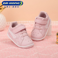 DR.KONG 江博士 童鞋春季女寶寶嬰兒軟底步前鞋魔術貼粉色萌娃鞋子