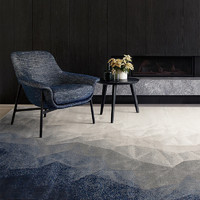 Dammi 進口客廳臥室地毯灰色美式輕奢北歐現代簡約高端房間床邊毯
