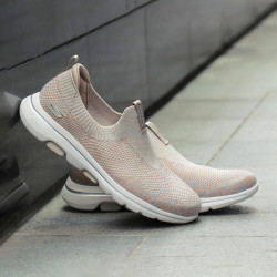 skechers斯凯奇新款女鞋女子健步鞋女中老年套脚针织防滑一脚蹬女