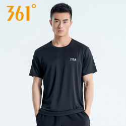 361官方旗舰短袖男圆领套头短t恤夏季361度轻薄透气休闲短袖男