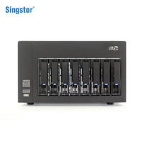 Singstor 鑫云 SS100F-08A影視制作專用萬兆光纖共享磁盤陣列存儲 企業級高性能塔式盤陣 8盤位(雙千兆,四萬兆)裸機+16T