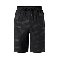 SOAH夏季新款冰丝短裤运动透气速干五分裤百搭休闲外穿潮流弹力沙滩裤 K57黑色 XL 4XL K55黑色
