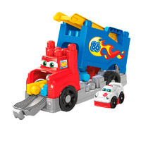 MEGA BLOKS 美高 婴幼儿男孩女孩大颗粒积木拼搭玩具大积木-大型卡车竞速套装 FVJ01