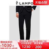 LAMPO 蓝豹 男士商务休闲羊毛西装裤修身西服裤子