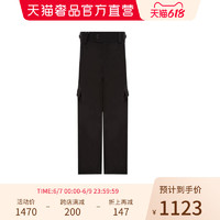 STAFFONLY 2021秋冬黑色设计男士阔腿裤休闲长裤