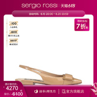 sergio rossi 2022春夏sr Twenty系列扣饰漆皮平底鞋