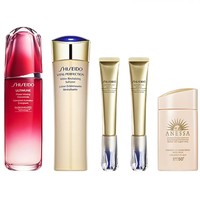 cdf会员购：SHISEIDO 资生堂 护肤套装（第三代红腰子/红妍肌活精华露100ml+悦薇智感纯A小针管抗皱眼霜20ml*2+珀翡紧颜亮肤水 清爽型150ml+安热沙敏感肌防晒露60ml）